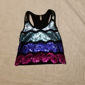 Jun& Min sequin tank